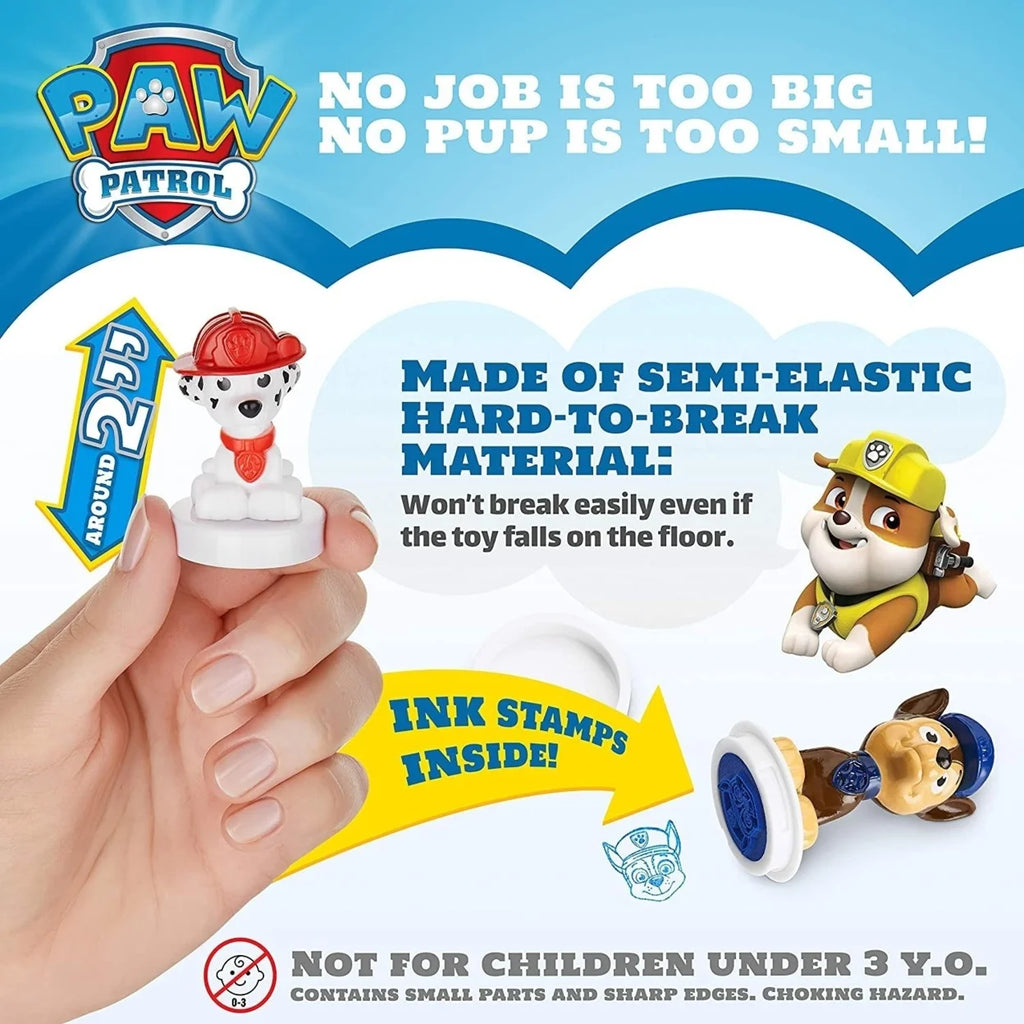 Paw Patrol Characters Stampers 5pk Zuma Rubble in Bulldozer Figure Set R7140