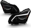 Black Smoke LED Tube Sequential Signal DRL Headlights G78356