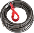 3/8" x 50' Wire Rope Winch Cable with Swivel Hook, Pack of 2 Y566