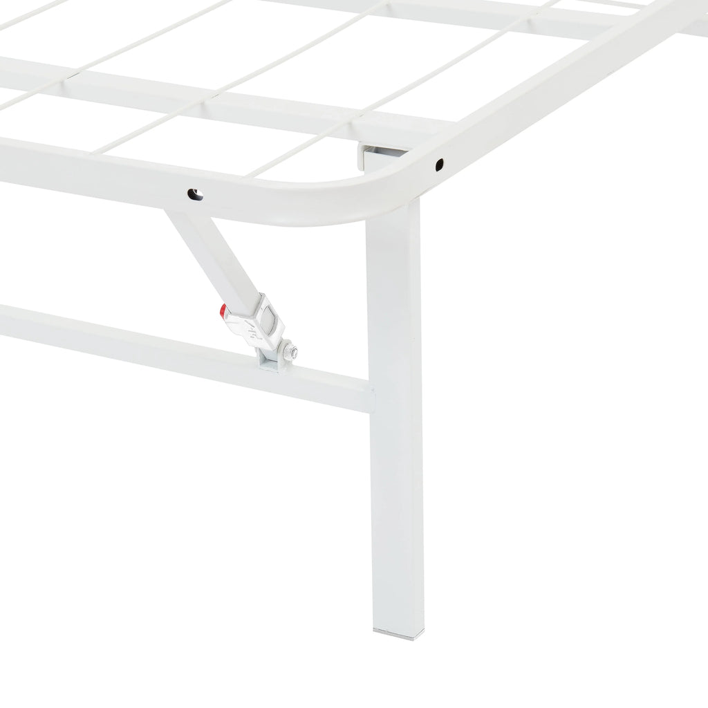 Foldable Steel Twin Platform Bed Frame, Black G982