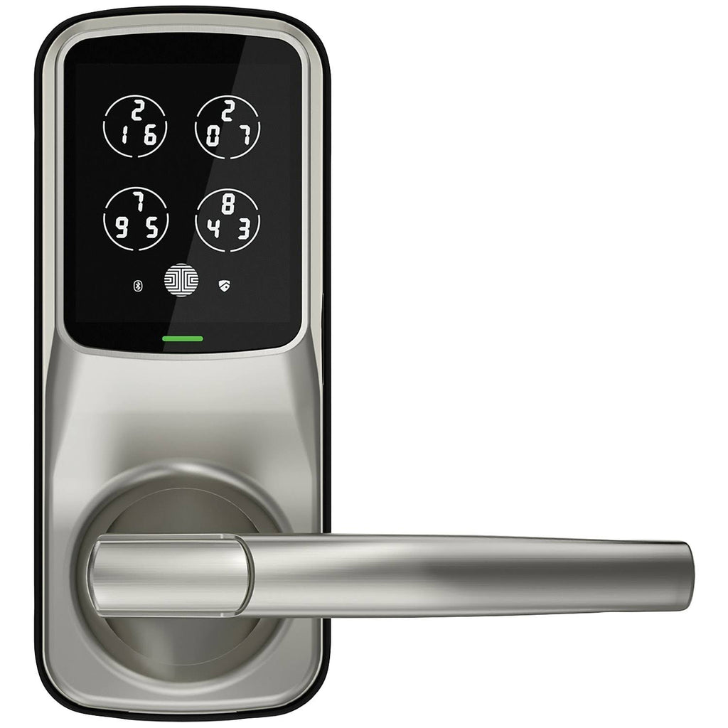 Satin Nickel Smart Touchscreen Door Latch Lock with Fingerprint and Bluetooth H7020