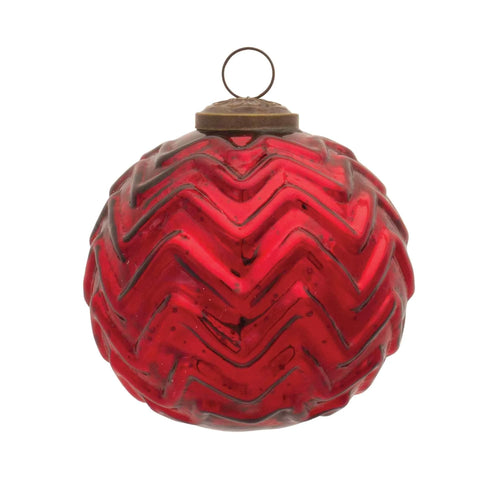 12ct Red Mercury Glass Christmas Ball Ornaments R869