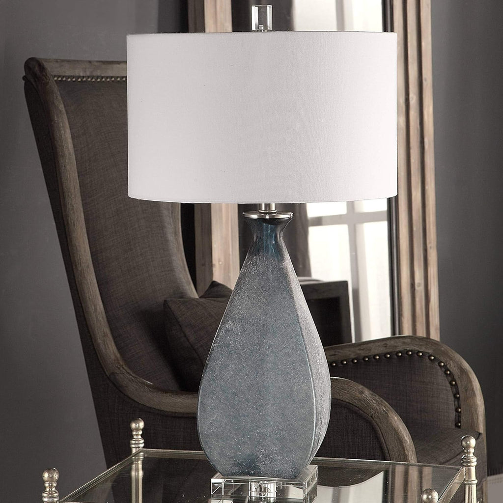 Ocean Blue Glass Table Lamp N7446