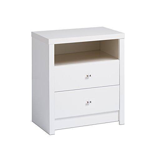 White 2 Drawer Nightstand N166
