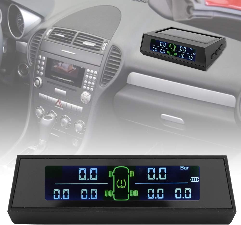 Solar Powered TPMS Tire Pressure Monitor System with LCD 6 External Sensor Pack of 2 X918843