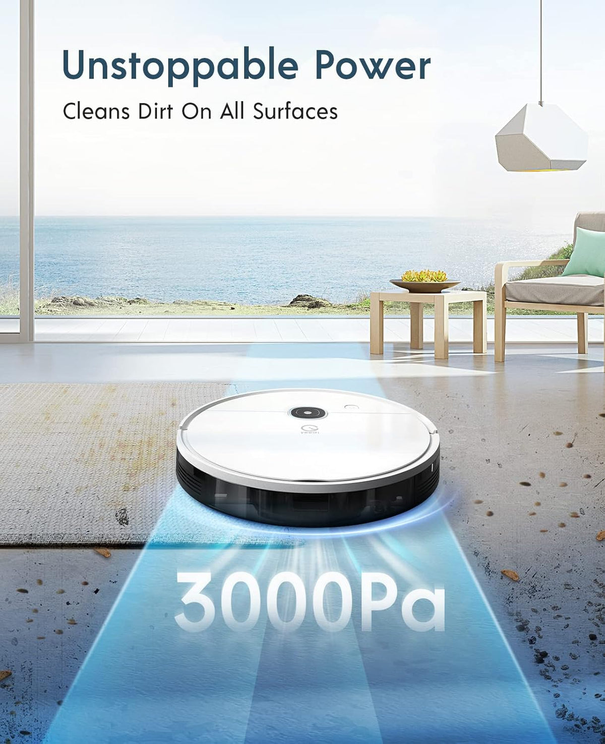 Robot Vacuum, 3000Pa Suction, Carpet Detection, Smart Visual Mapping, 110mins Runtime G65374